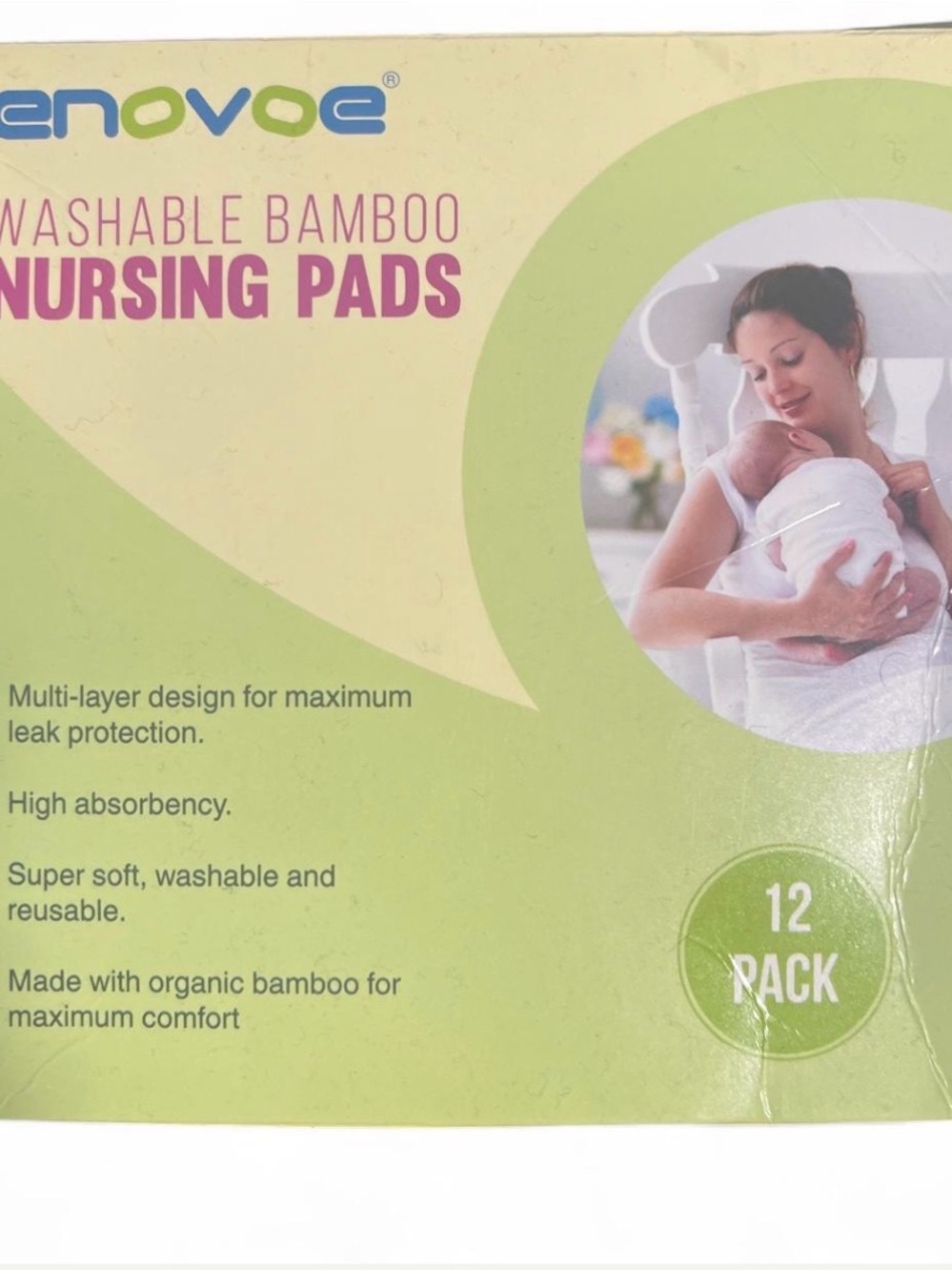 Enovoe washable Bamboo nursing pads.